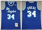 Lakers 34 Shaquille O'Neal Blue 1996-97 Hardwood Classics Mesh Jersey,baseball caps,new era cap wholesale,wholesale hats